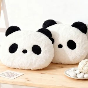 LEKGAVD Stuffed Animal Plush Panda Cushion Home Decoration Bedroom Sofa Panda Throw Pillows Fashion Kawaii Stuffed Panda Pillow Birthday Gift