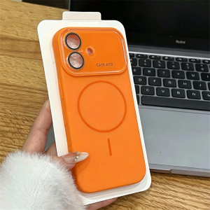 Original Soft Liquid Silicone  Case For iPhone 17 16 15 14 13 12 Pro Max Plus For  Charging With Lens Film Cover