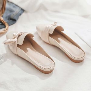 [Free Shipping] Baotou Half Slippers WomenS Outdoor Slippers Spring New Style Backless Half-Toe Loafers Mule Sandals
