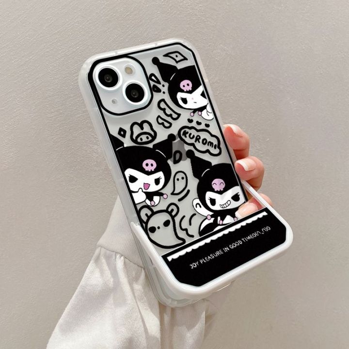 Cute kuromi Sanrio Family Stand Phone Case for iPhone 14 13 12 11