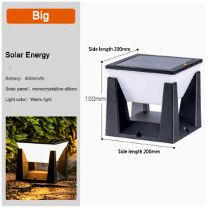 【2025 NEW】Solar Pillar Light LED Tricolor Outdoor gate Lamp Waterproof IP65 Gate Wall Lights Outdoor Pillar Light Lampu Pagar Holder Outdoor Pillar Lights Automatic Sensor Warm White Post Lights Fence Post Garden lights 3 Colors COD