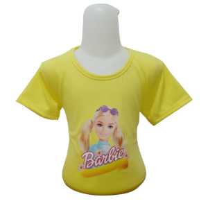 kaos atasan anak perempuan barbie usia 1-8 tahun
