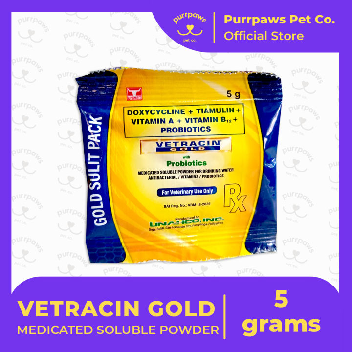 VETRACIN GOLD Medicated Soluble Powder 5grams (1 sachet) RETAIL | Lazada PH