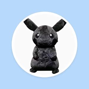 20CM Pokemon X Fragment Anime Character Dark Pikachu Doll Kawaii Pop Doll Black Pikachu Pillow Birthday Gifts Female