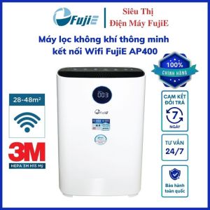 Máy lọc không khí FujiE AP400 kết nối wifi thông minh tích hợp tới 7 cấp lọc màn hình LED hiển thị thích hợp cho phòng diện tích 28-48m2 bảo hành 12 tháng
