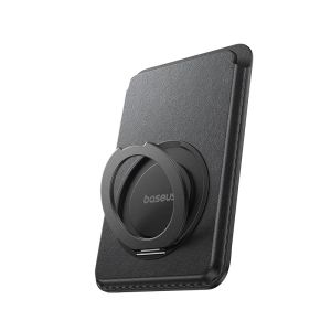 Baseus Magnetic Wallet Card Holder for iPhone 17 MagSafe PU Leather Phone Case with 360 °   Rotating Stand Bank ID Card Cover Case2026