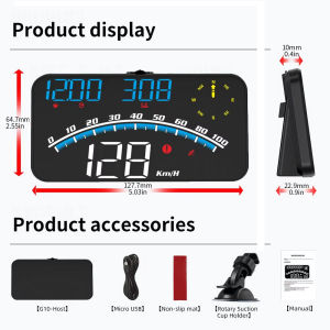 HUD G10 Universal Gps Head Up Display for Car Digital Speedometer Windshield Speed Projector with Holder Auto Interior