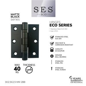 Engsel Pintu - Hinge SES ECO 3 x 25 x 25mm 2BB Q122 BM Sus 304