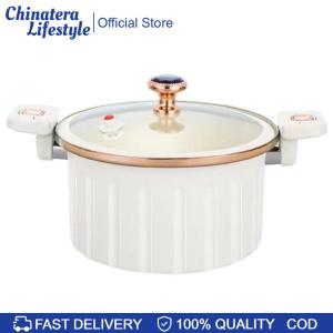 8L Micro Press Pot Anti Scald Handle Non-Stick Soup Pots Multifunctional Home Pots for Simmer Food/Milk/Soup/Pasta Noodle