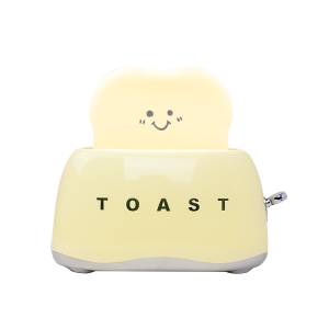 [SG STOCK] Cute LED Kids Toast Night Light - Timer Rechargeable Dimmable Nursery Friendly Home Bedroom Use