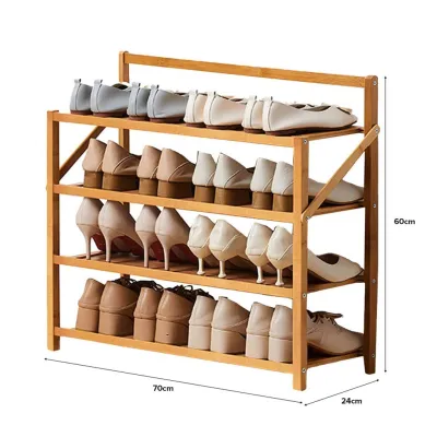 🇸🇬NestHome🇸🇬 FINNIAN Foldable Shoe Rack / Moso Bamboo / 4 Tier / 5 Tier / 6 Tier / Pre-Assemble / SG