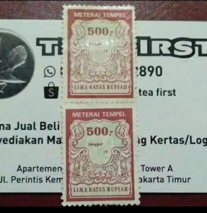 KOLEKSI MATERAI JADULAN / MATERAI KUNO 500 RUPIAH TAHUN 1981-1985 ...