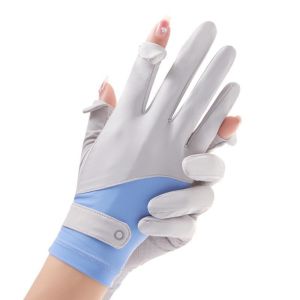 EXALTEDP Breathable Sun Protection Gloves Mittens Anti-Sunburn Sunscreen Ice Silk Gloves Fashion Anti-UV Summer Sunscreen Gloves Outdoor Cycling