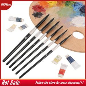 【COD】🔥🔥🔥 7Pcs Squirrel Hair Brush Set Round Pointed Tips No Shed Gouache Watercolor Brushes For Beginner Artist Painting Kit
