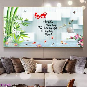 Tranh Laminate Tráng Gương Treo Tường 20/11 - Chữ Thư Pháp Công Ơn Thầy Cô