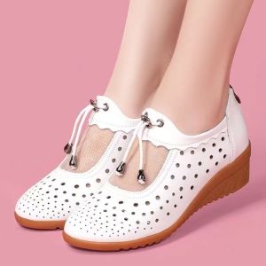 [Free Shipping] Womens Clogs Flat Wedge Sandals 2026 New Model Comfortable Casual Versatile Square Dance Moms Shoes