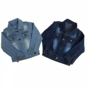 jaket jeans anak polos (UNISEX)