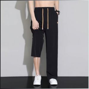 Loose-fitting Pants Fashionable Youth Solid Type Sweatpants Elasticity Wear Dry Breathable and Perspiration