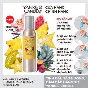 Tinh dầu tán hương đậm đặc dạng xịt Yankee Candle - Tropical Starfruit