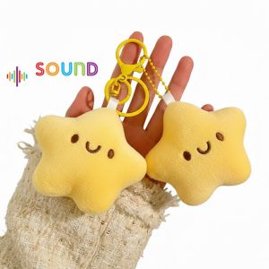 Elegant Smile Star Plush Doll Charm Stress Reliever Fun Toys Keychain Stuff Toys Fashion Gift Pop