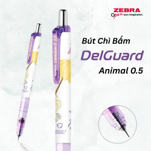 Bút Chì Bấm Chống Gãy Ngòi Delguard Animal 0.5 - Zebra Pen Viết Thoải Mái Mượt Thương Hiệu Nhật Bản - Chính Hãng [LIMITED EDITION]
