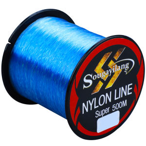 Senar Pancing Nilon 500M Senar Pancing Fluorokarbon Transparan Alat Pancing Ikan Karper