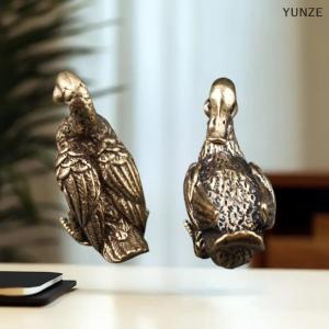 [COD] YUNZE Vintage Howling Duck Ornament Solid Copper Figurines Feng Shui Collection Statue Desktop Tea Pet Home Decor