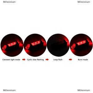 [COD] Millennium Bicycle Light LED Waterproof Rear Tail Light USB Rechargeable Bike Light Mount Cycling Safety Warning Light Bicycle Accessories