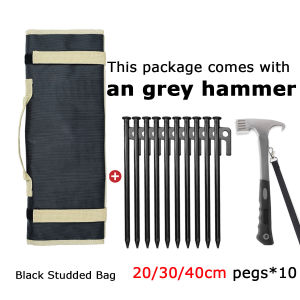 Camping Equipment Ground Nail Storage Bag Tent Peg Sand Peg Nail Pole Holder Hammer Storage Bag