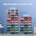 Large shoe box storage stackable shoe rack organizing lalagyan ng sapatos for Sports Shoes High-heeled Shoes. 