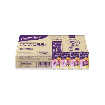 Thùng 48 Hộp Sữa Bột Pha Sẵn Pediasure Vani Giúp Xương Chắc Khỏe Tăng Chiều Cao Cho Bé 1-10 Tuổi 110ml 180ml - Bibo Mart