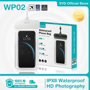 EYD WP02 IPX8 Tas Telepon Tahan Air HD Fotografi Sensitif Layar Layar Sentuh Universal Kotak Telepon Tahan Air Kompatibel