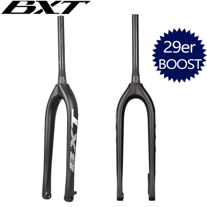 BXT Full Carbon MTB Fork Boost 110 15mm 29er mountain bike fork 29 inch disc brake Tapered 1 1 8 to1 1 2 Thru Axle fork