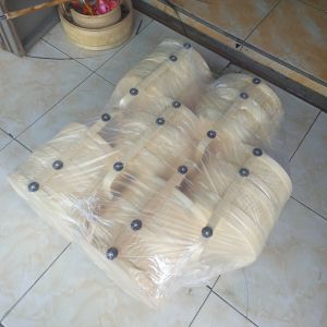 Wadah Makanan dari Anyaman Bambu Model Rantang Bulat Diameter 25 cm Susun 2