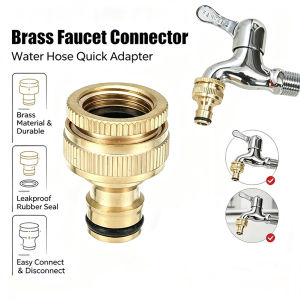 1/2 3/4 Inch adapter brass faucet female water washer hose quick connector