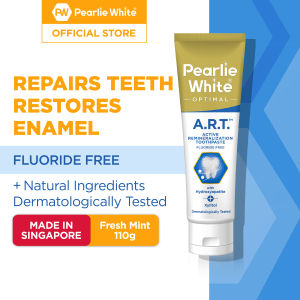 Pearlie White Optimal A.R.T. Active Remineralization Toothpaste 110g - Repairs Enamel No Fluoride SLS or Parabens