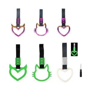 Spectrum Impact Car Suspended Decoration Heart And Black Flower Plan Permanent ABS Substance Simple For Outside Interior Styling