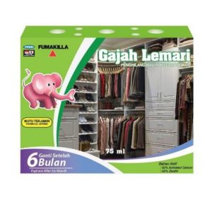 Gajah Lemari Penghilang Bau Baju 75ml/Gajah penghilang bau lemari | Fumakila/Menetralkan Bau Lemari Baju Pakaian/ Menyegarkan Bau Lemari Pakaian Baju