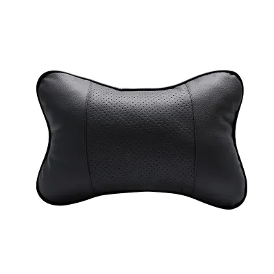 Bantal Leher Mobil Empuk Super Nyaman Kulit Sintetis Head Rest Car Neck Pillow