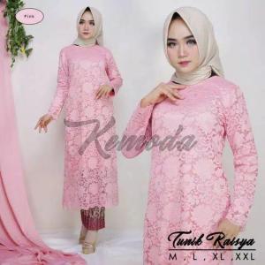 Set Kebaya tunik brukat setelan kebaya blues kekinian kebaya acara kondangan kebaya pesta kebaya modern mix rok plisket Batik