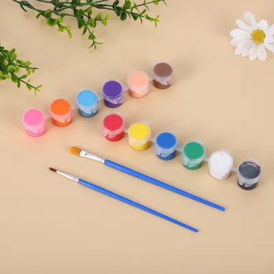 Hami 6/12 Colors Poster Paint Acrylic Paint Kid Watercolor Paint With Painting Brush