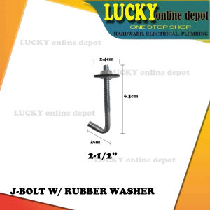 J-BOLT WASHER W/RUBBER AND NUT (PER PIECE)