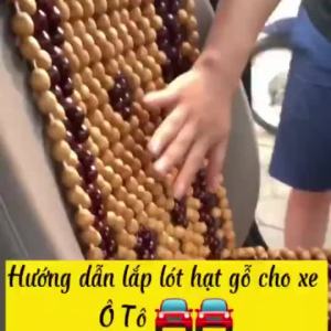 Lót Ghế Hạt Gỗ Đan Hoa Cao Cấp Cho Mọi Dòng Xe Ô Tô Con Xe Khách Xe Tải Bền Đẹp Thoáng Mát
