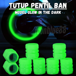 iconblue88 Satuan Tutup Pentil Ban Model Glow In The Dark Warna Hijau Universal