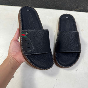 dép da nam đẹp D104 dép nam quai ngang thiết kế ôm chân chống trơn trượt