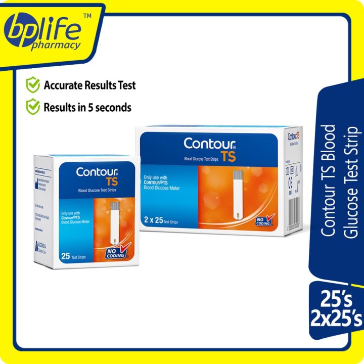 Contour TS Blood Glucose Test Strip 25s / 2x25s Lazada