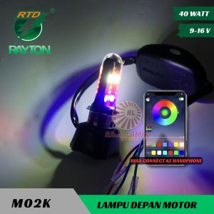 LAMPU MOTOR RTD M02K RAYTON RGB MULTICOLOR APP REMOT HP ORI GARANSI