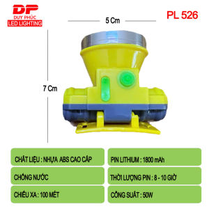 Đèn pin đội đầu PL mã 526 525 468 406 - pin 16850 50w - siêu sáng chống nước sửa chữa câu cá