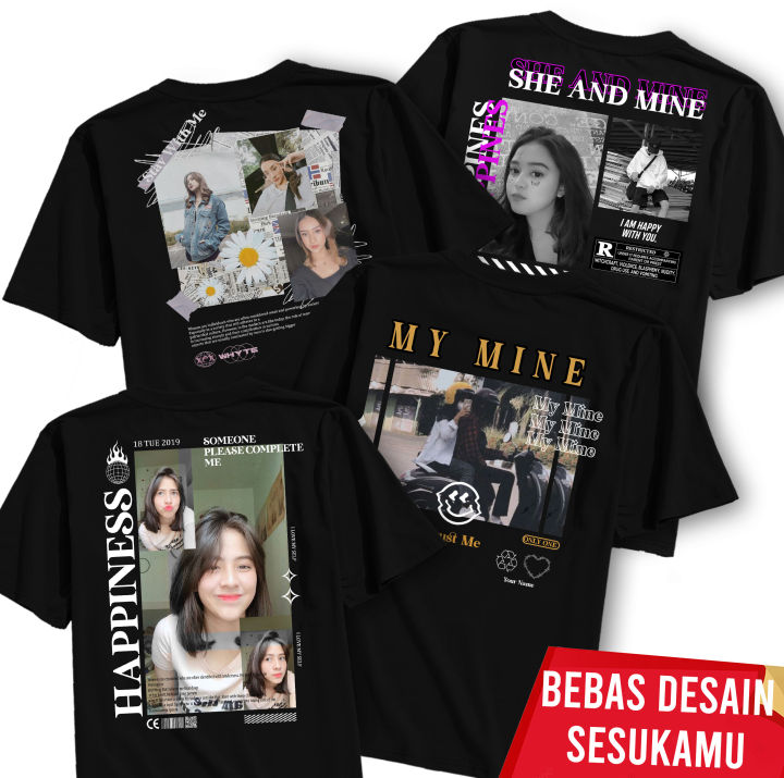 Kaos Couple Bucin Custom - Kaos Custom Bucin - Streetwear Bucin Viral -  Custom Kaos Desain Bucin - Kaos Bucin - Bisa ganti foto kamu - Desain Kamu  - ...