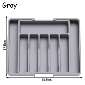 Adjustable Kitchen Drawer Divider Storage Box Cutlery Separation Organizer/Tableware Rack Collapsible Plastic/Utensil Tr